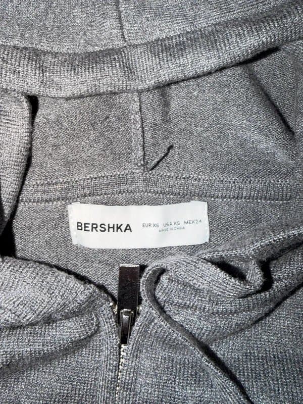 Bershka Bershka Grey Knitted Two-Piece Loungewear Set