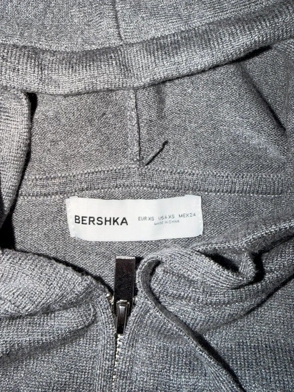 Bershka Bershka Grey Knitted Two-Piece Loungewear Set - 1