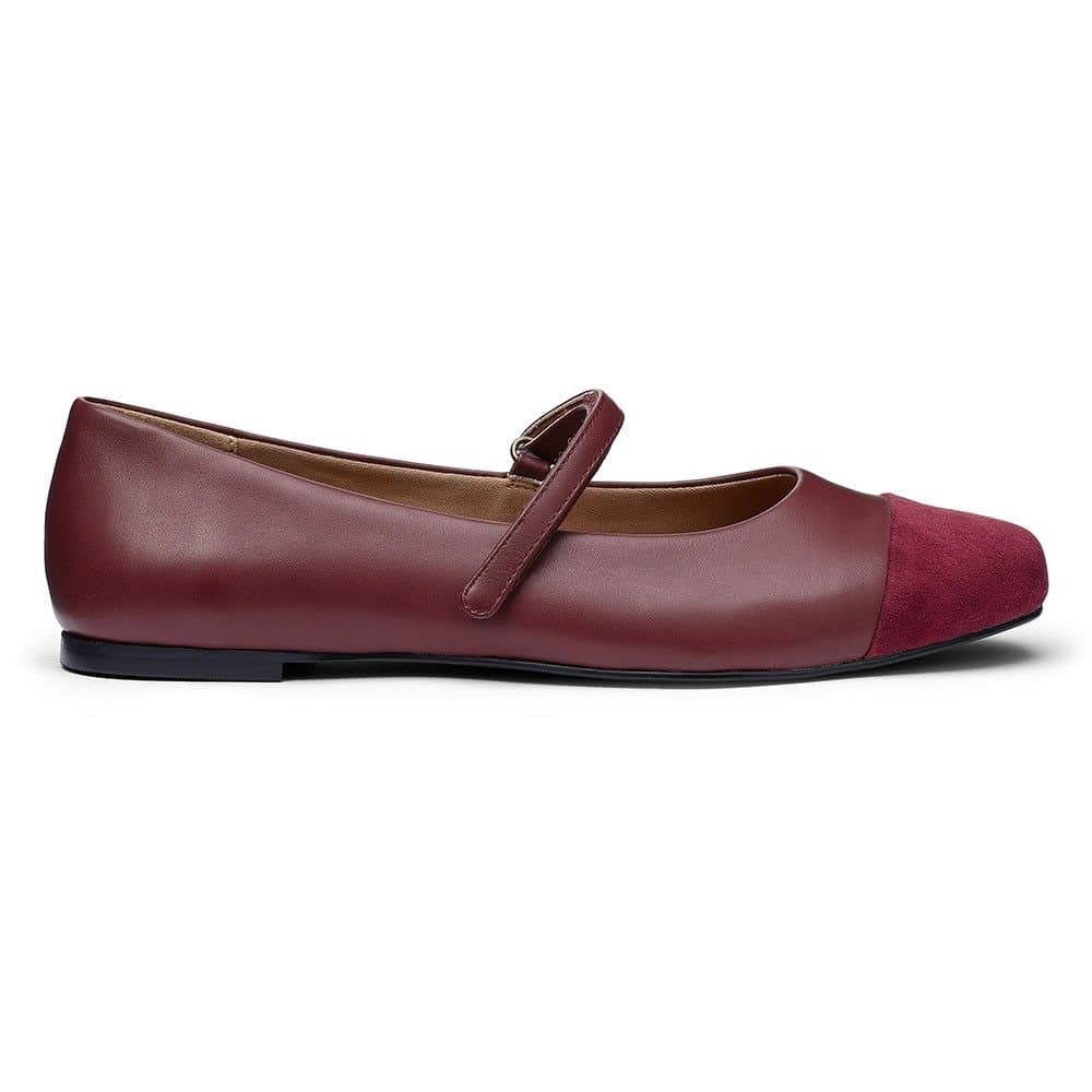 Hotter Hotter Women's 'Sigrid' Chic Mary Janes in Maroon