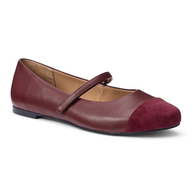 Hotter Hotter Women's 'Sigrid' Chic Mary Janes in Maroon - 2