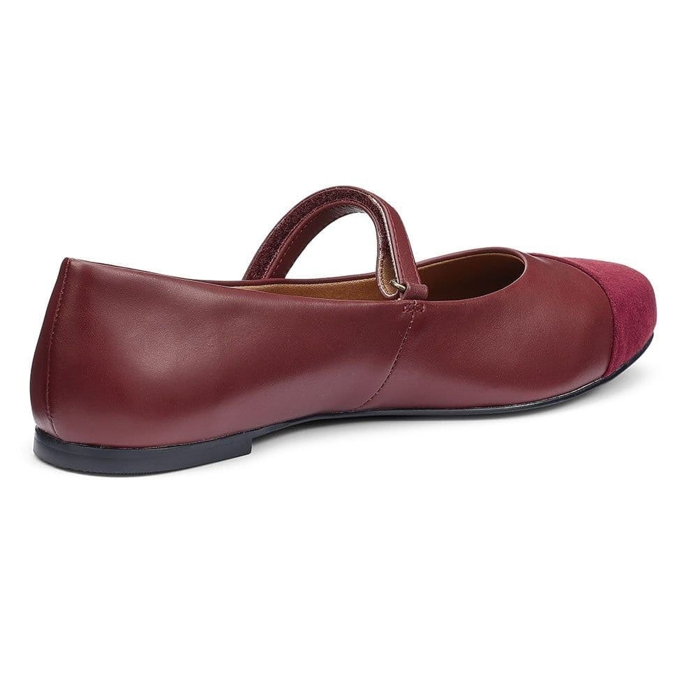 Hotter Hotter Women's 'Sigrid' Chic Mary Janes in Maroon - 4