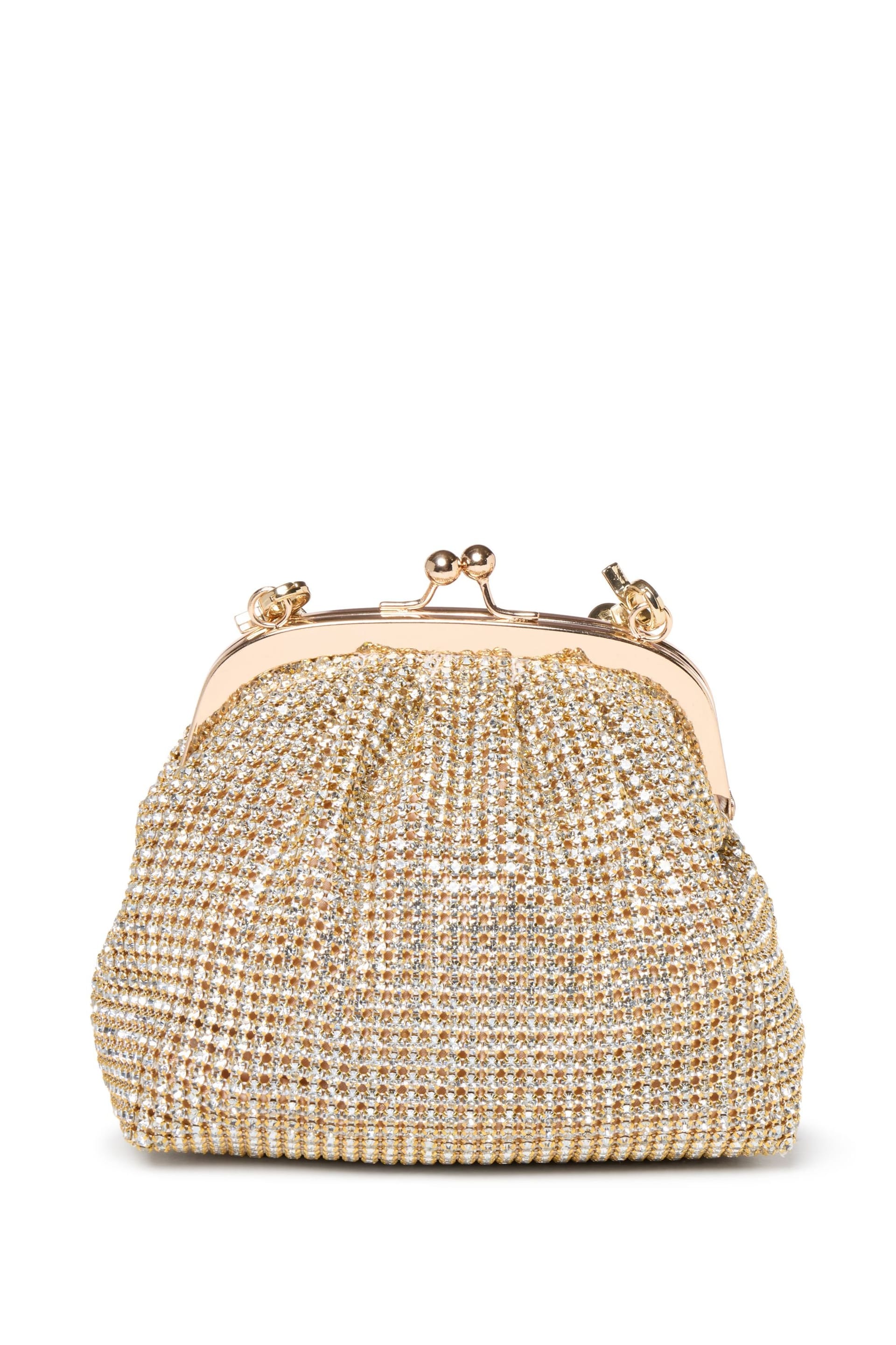 Paradox London Paradox London Women's Dorelle' Diamante Top Handle Bag in Gold - 4