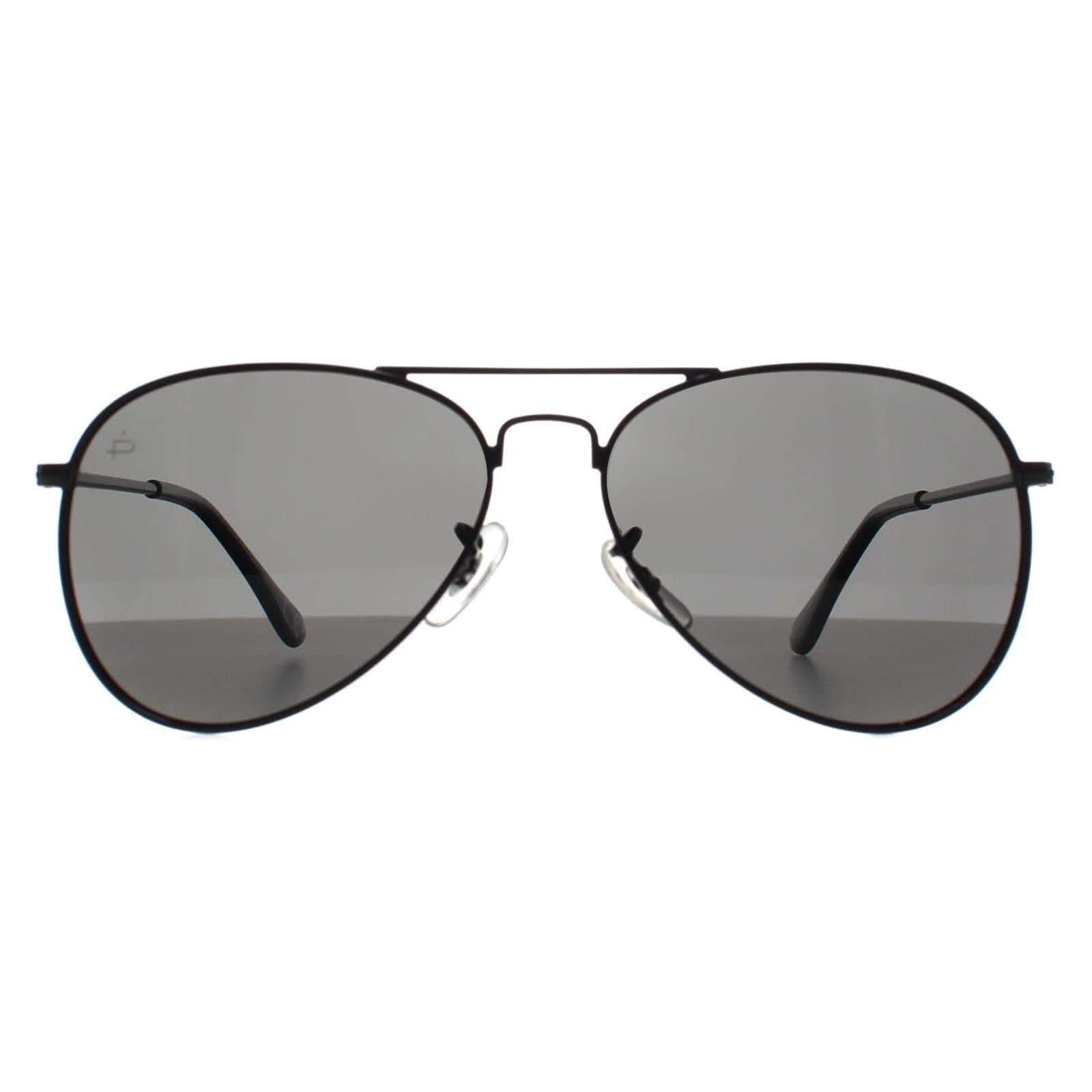 Prive Revaux Prive Revaux Men's Aviator Caviar Black Grey Commando Mini