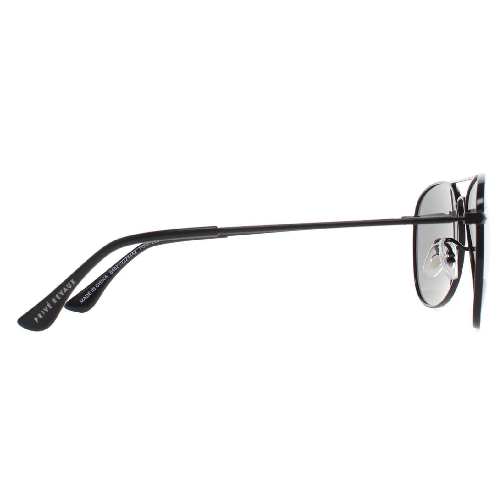 Prive Revaux Prive Revaux Men's Aviator Caviar Black Grey Commando Mini - 4