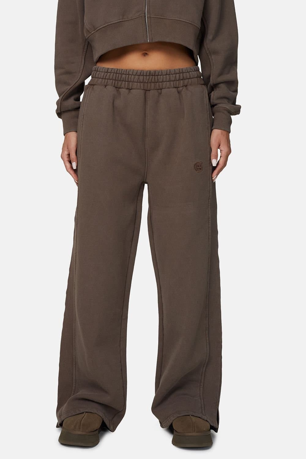 Good For Nothing Good For Nothing Women's Baggy Split Hem Jogger in Brown