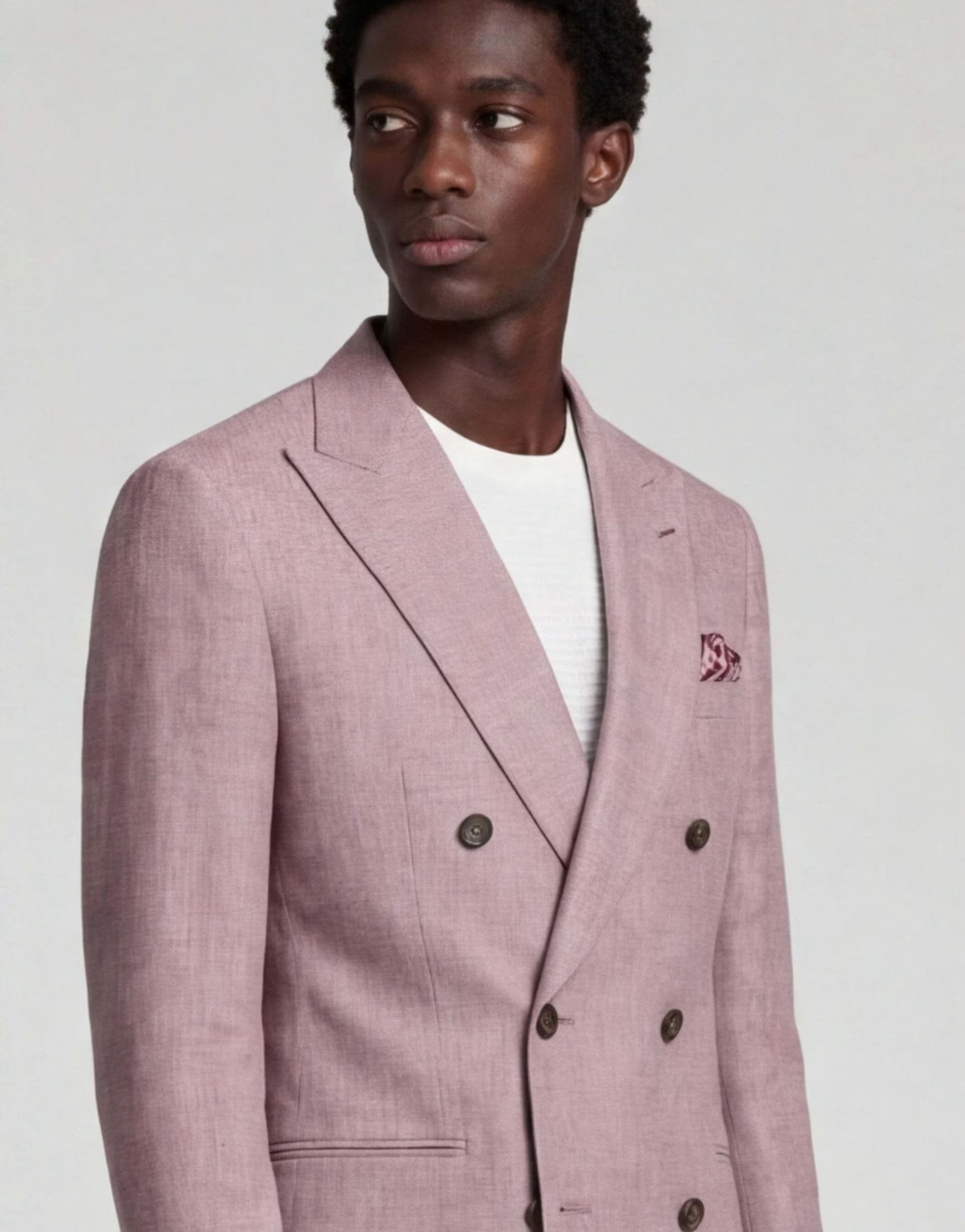 ASOS Harry Brown Giacomo slim fit double breasted suit jacket in berry