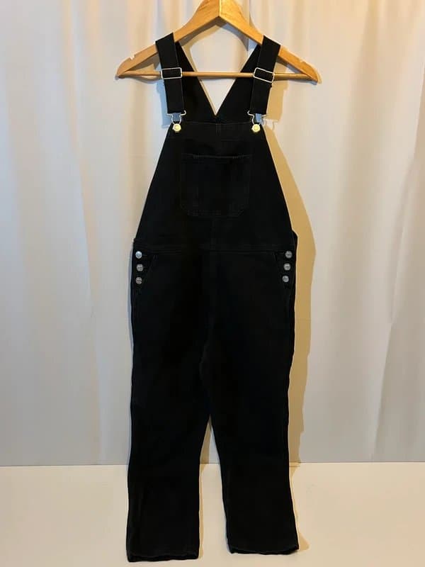 F&F F&F black denim dungaree 8