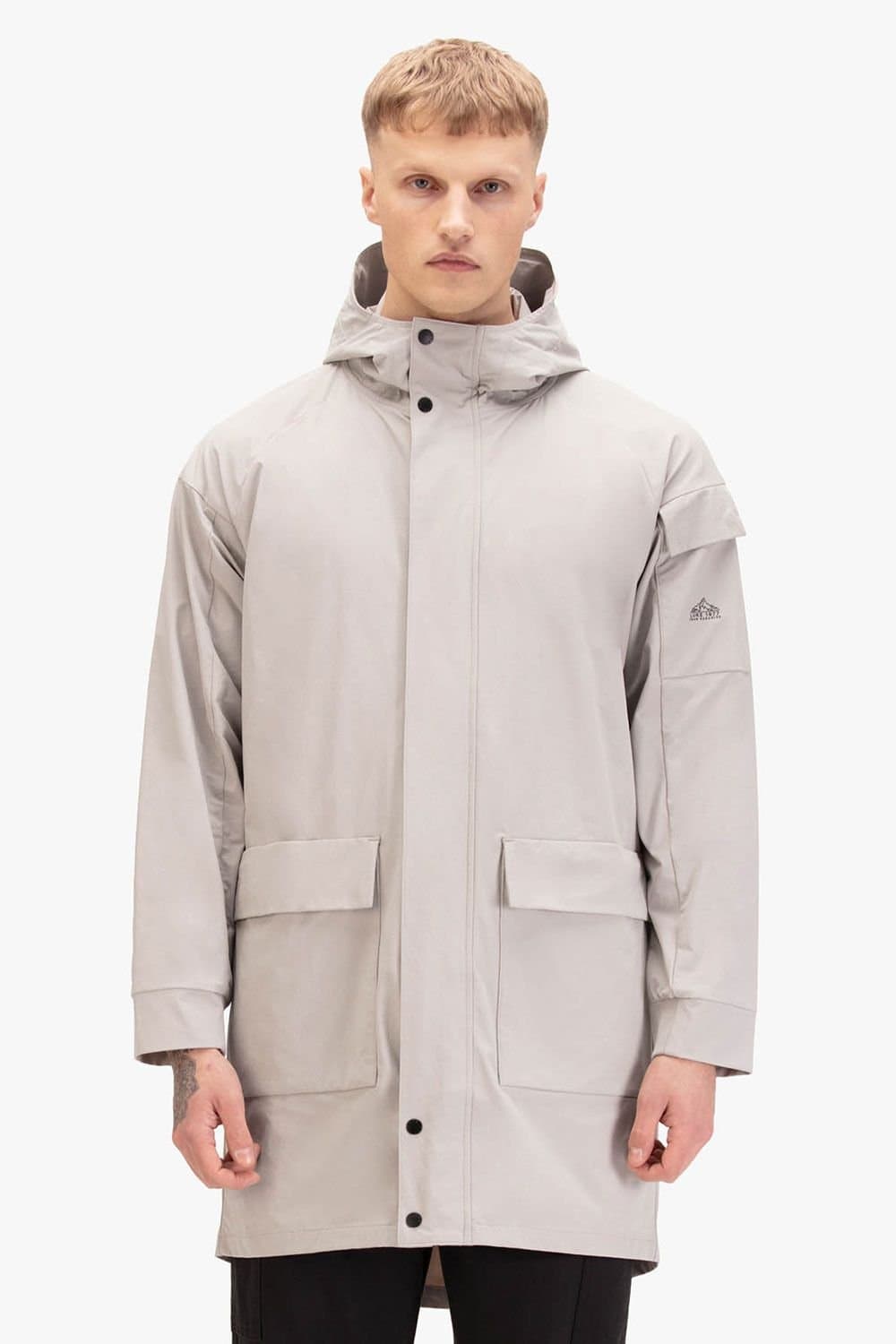 Luke 1977 Luke 1977 Men's Champorcher Longline Jacket in Light Grey