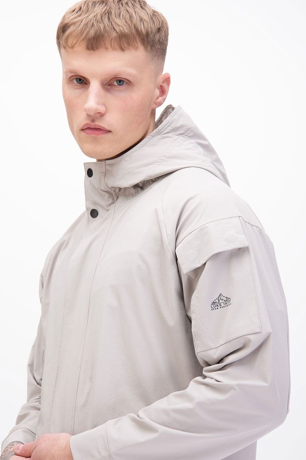 Luke 1977 Luke 1977 Men's Champorcher Longline Jacket in Light Grey - 4