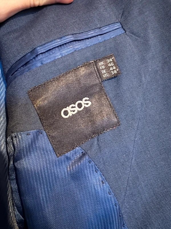 ASOS Navy Wool Blazer for Men