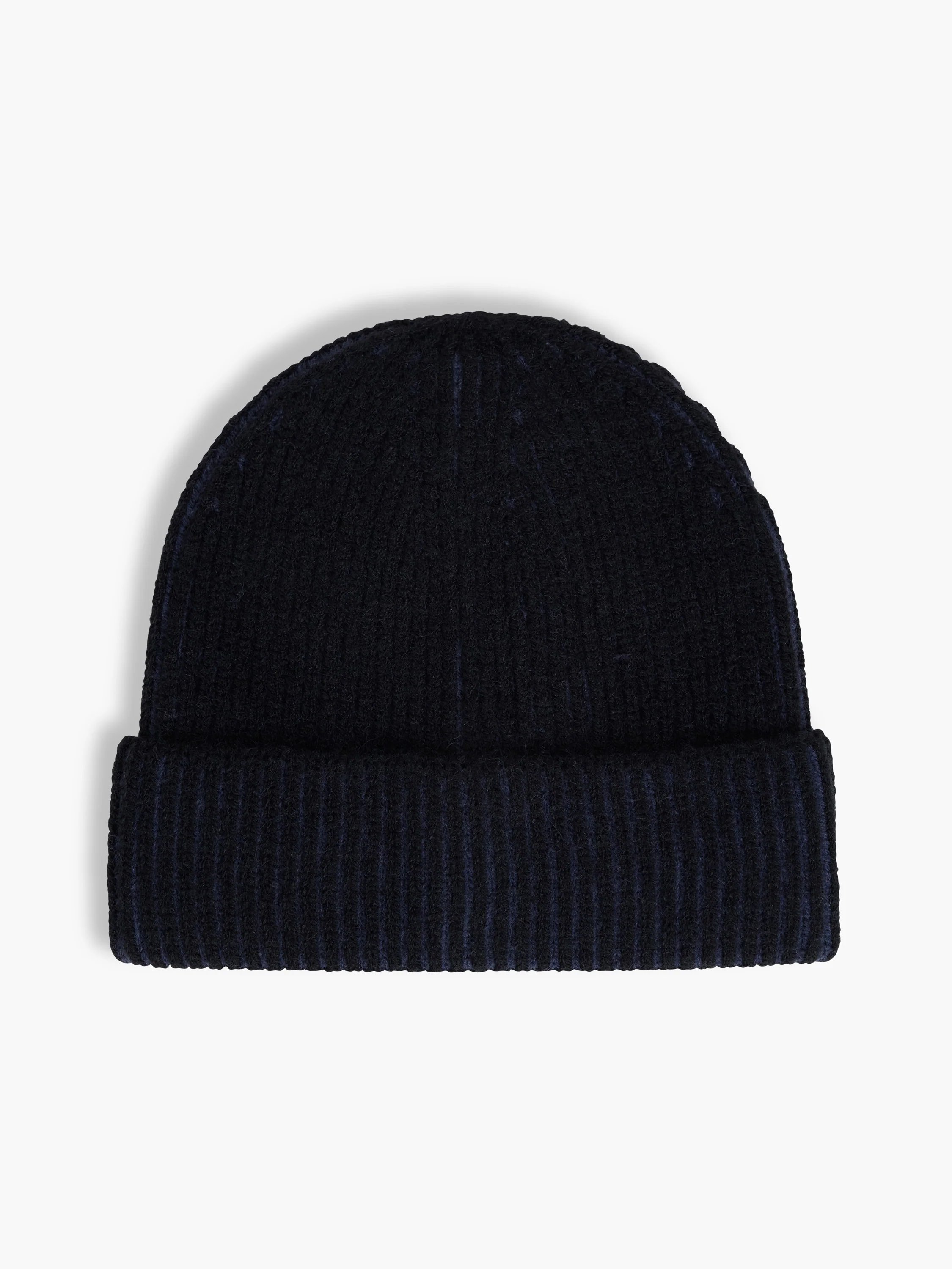 French Connection Two Tone Knit Beanie Hat Multi Blue - 1