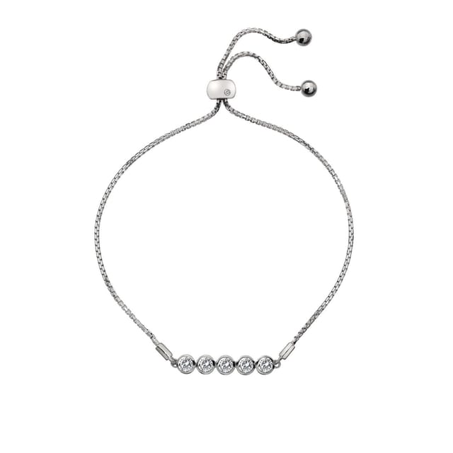 Hot Diamonds Hot Diamonds Women's Tender White Topaz Bracelet in Silver - 3