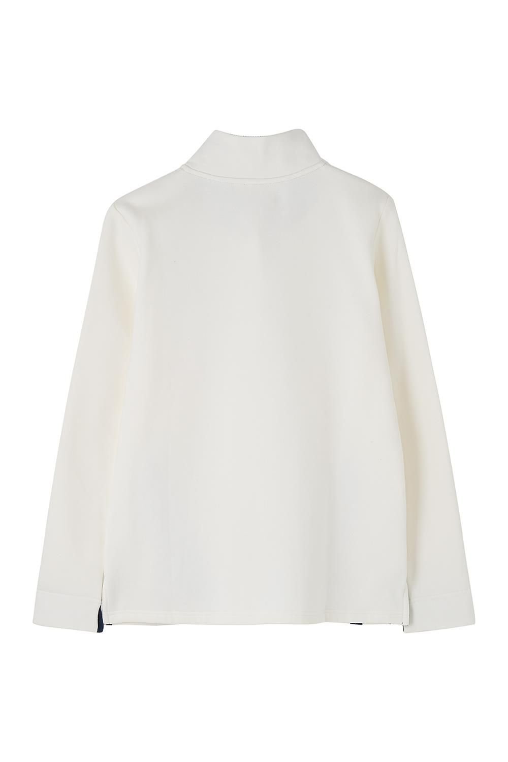 Lighthouse Clothing Lighthouse Clothing Women's Haven Jersey Popper Detail Cotton Top in White - 3