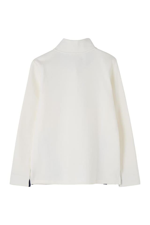 Lighthouse Clothing Lighthouse Clothing Women's Haven Jersey Popper Detail Cotton Top in White - 3