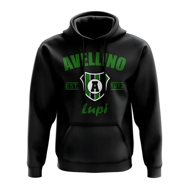 Avellino Avellino Men's Personalised Established Football Hoody in Black - 2