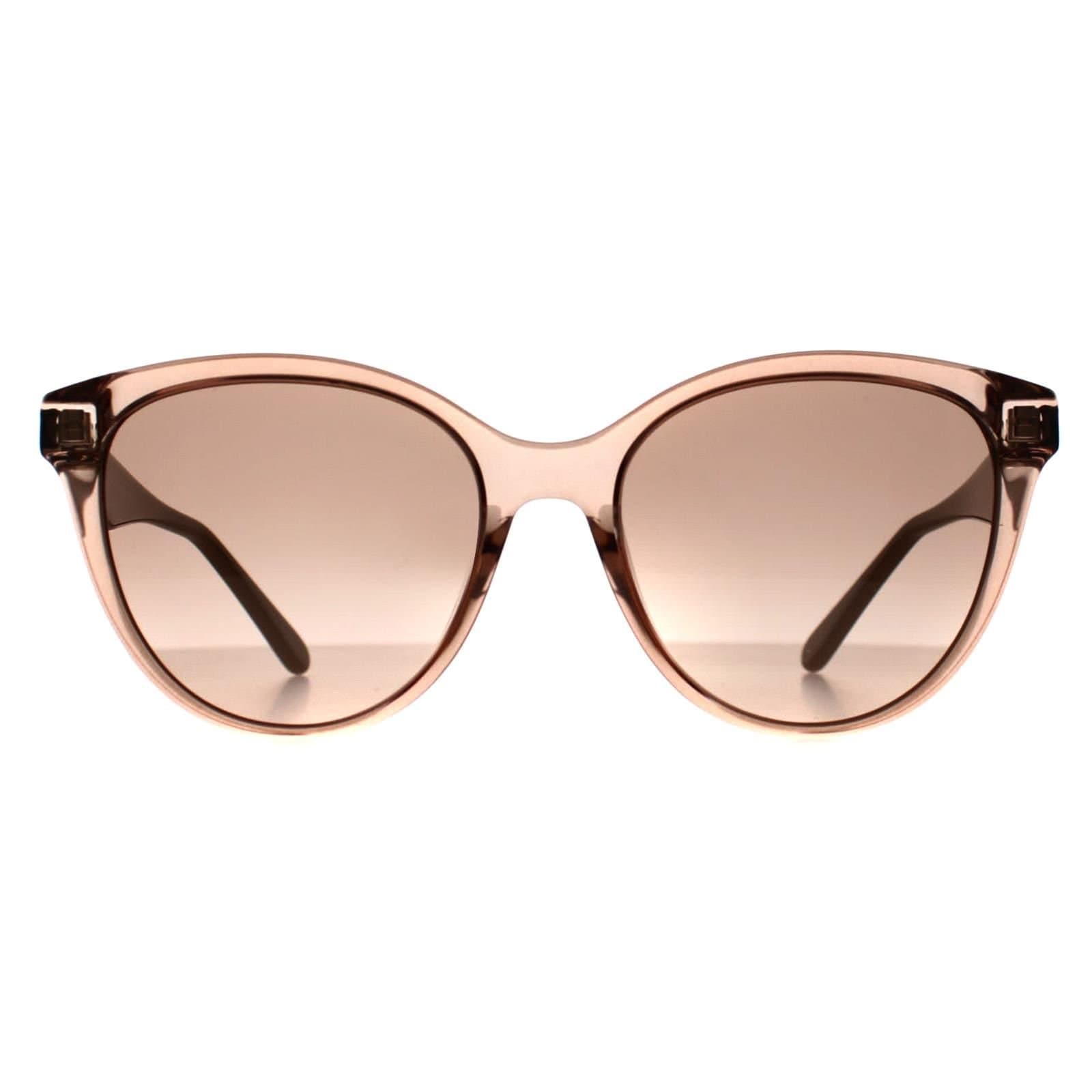 Salvatore Ferragamo Salvatore Ferragamo Women's Cat Eye Crystal Sand Rose Grey SF1073S in Beige