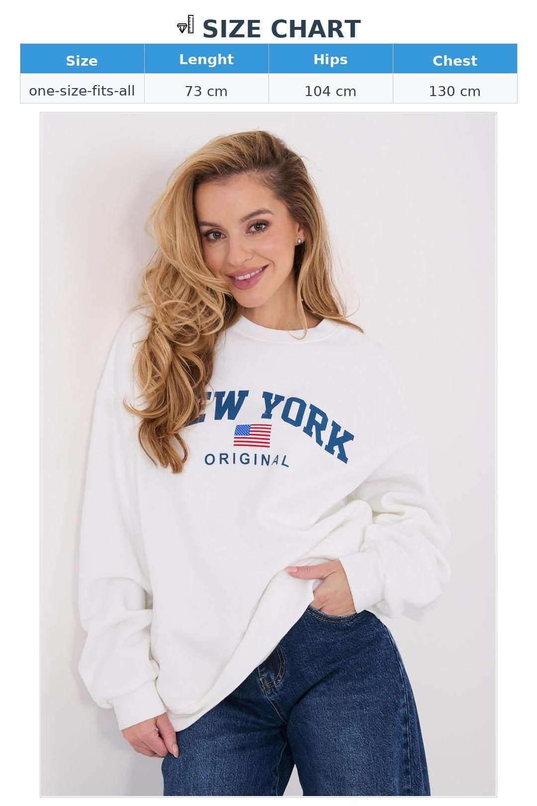 Love Lace Love Lace Women's Urban Cotton Fleece Sweatshirt with Pockets in White - 4