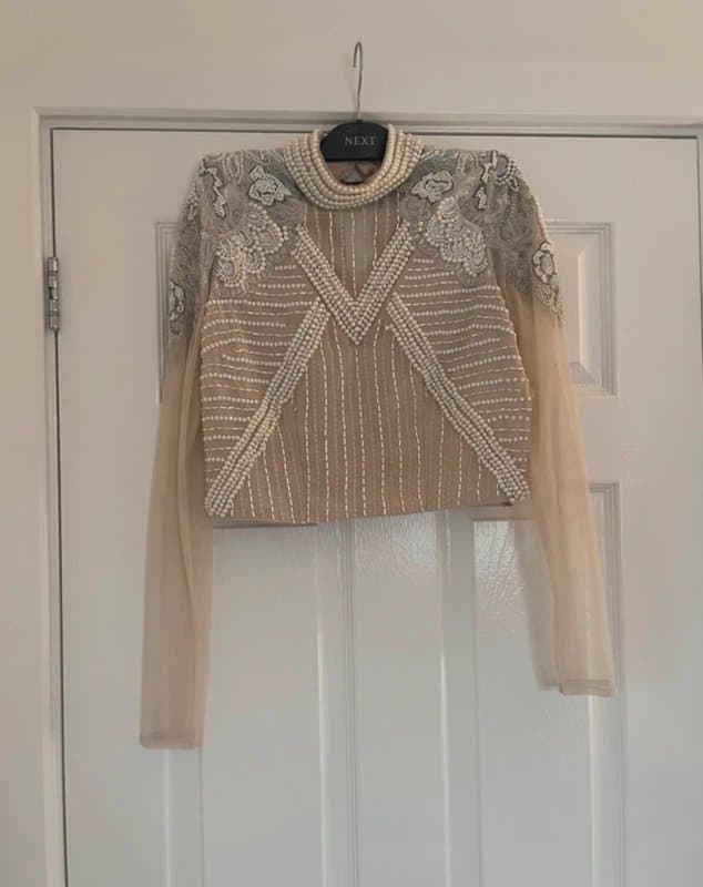 ASOS Pearl cropped top - ASOS luxe