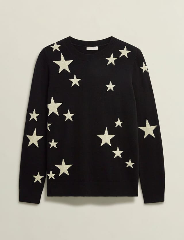 Hobbs London Hobbs London Women's Samira Star Jumper in Black - 2