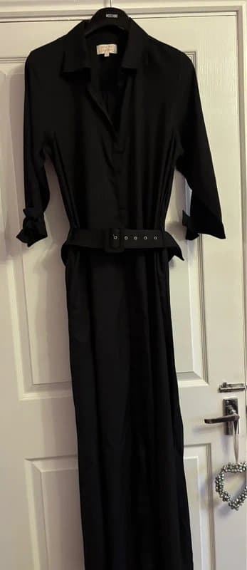 Dancing Leopard Dancing leopard statement 16-18 wedding party holiday work pockets plunge shirt dress same day post