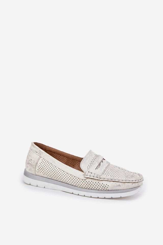 Love Lace Love Lace Women's Moccasins with Cushioned Insole & Platform Comfort in White - 2