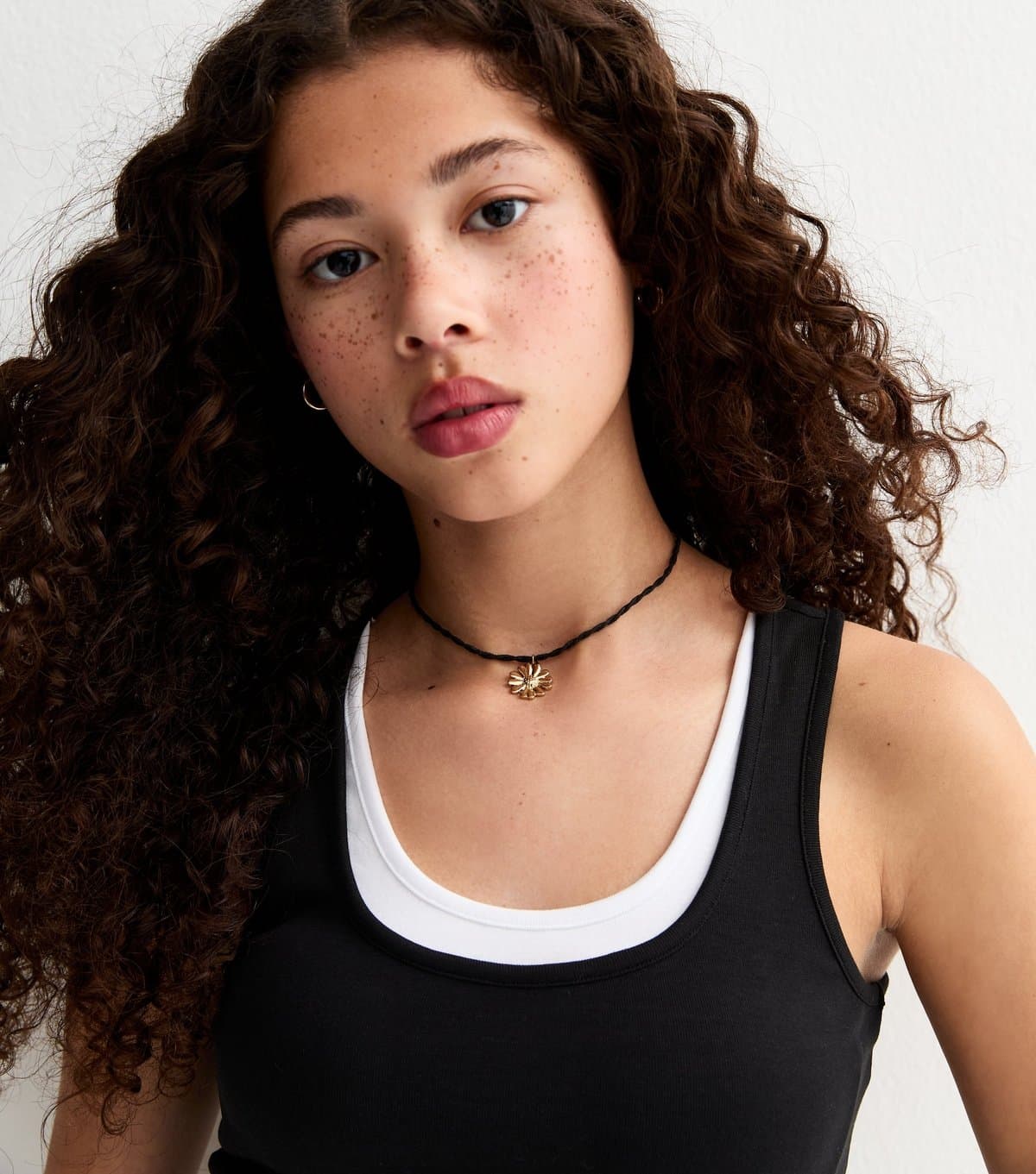 New Look Girls' Black and White Layered Tank Top New Look