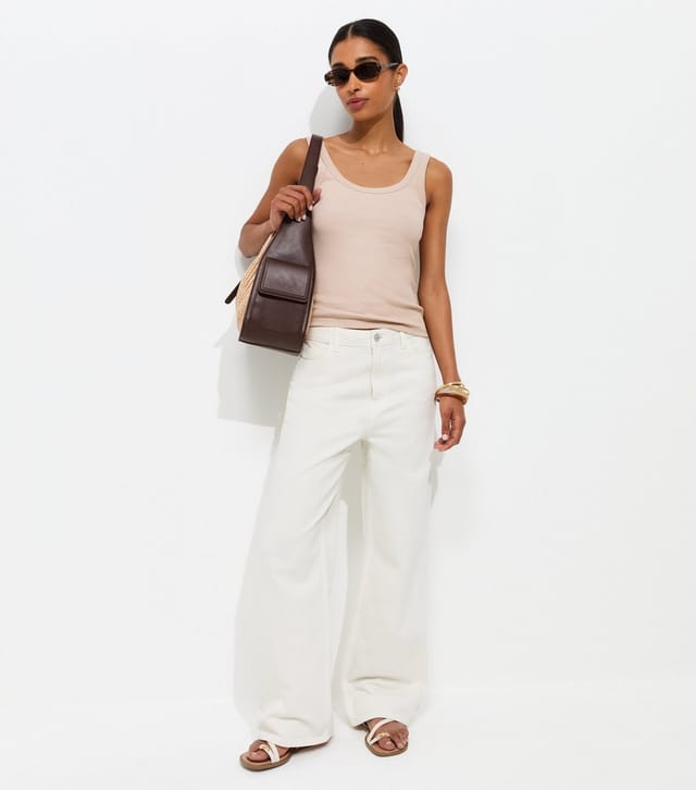 New Look Women's Mink Cotton Rich Scoop Neck Vest Top New Look - 2
