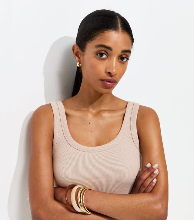 New Look Women's Mink Cotton Rich Scoop Neck Vest Top New Look - 3