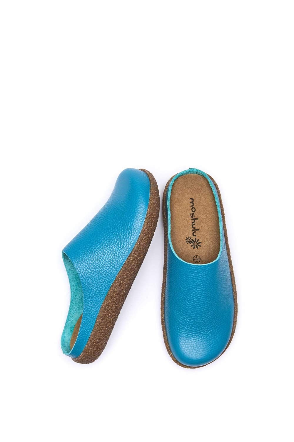 Moshulu Moshulu Women's 'Pevensey' Unlined Leather Clogs in Teal - 2