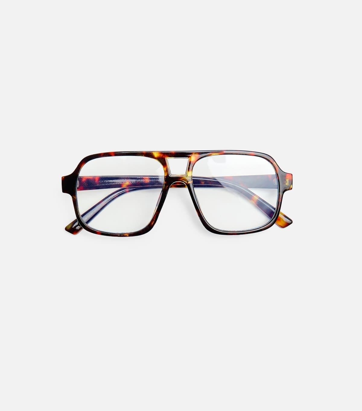 Public Desire Brown Oversized Clear Lens Aviator Sunglasses Public Desire New Look