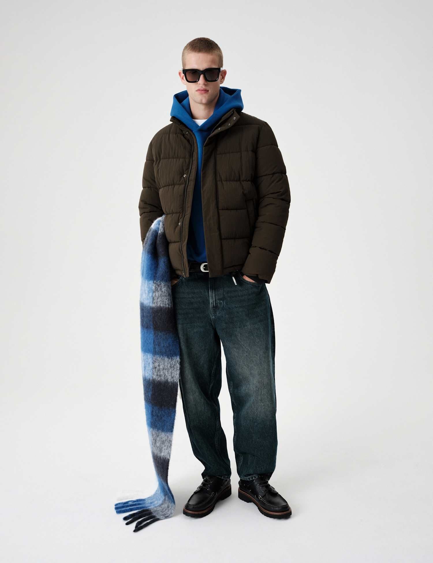 Marks & Spencer M&S Funnel neck Puffer Jacket With Thermowarmth™ Bitter Chocolate