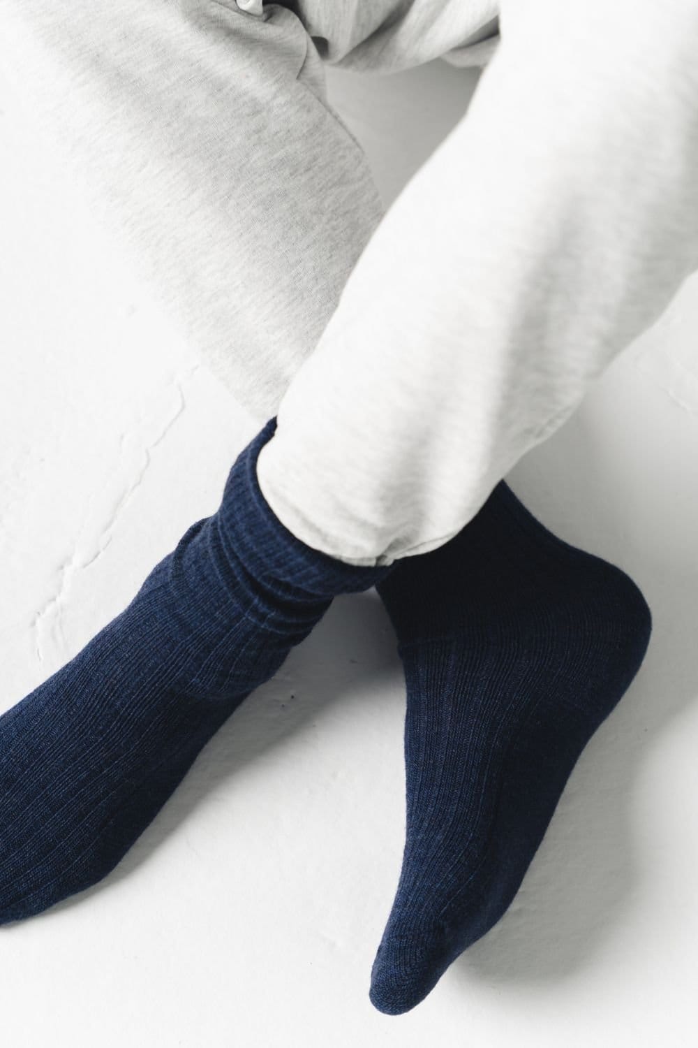 Steven Steven Men's 1 Pack Alpaca Wool Warm Boot Socks for Winter in Light Grey - 4