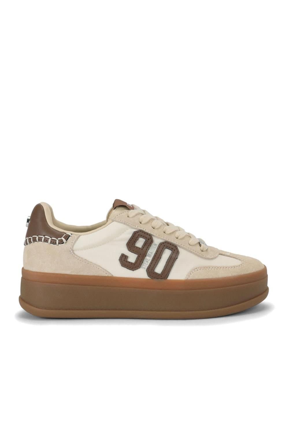Steve Madden STEVE MADDEN Women's 'Off Track Bone Suede' Trainers in Cream