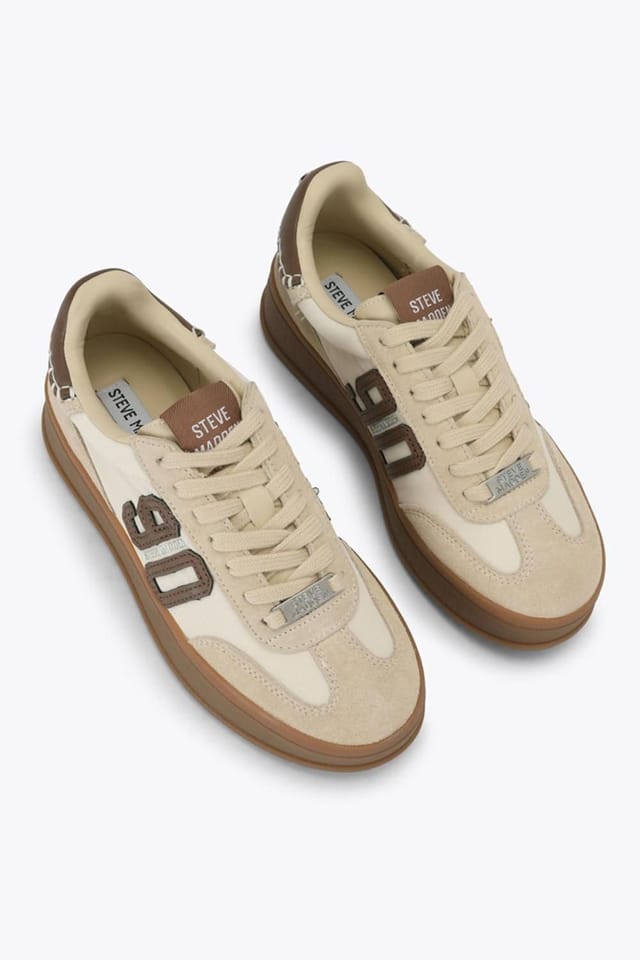 Steve Madden STEVE MADDEN Women's 'Off Track Bone Suede' Trainers in Cream - 2