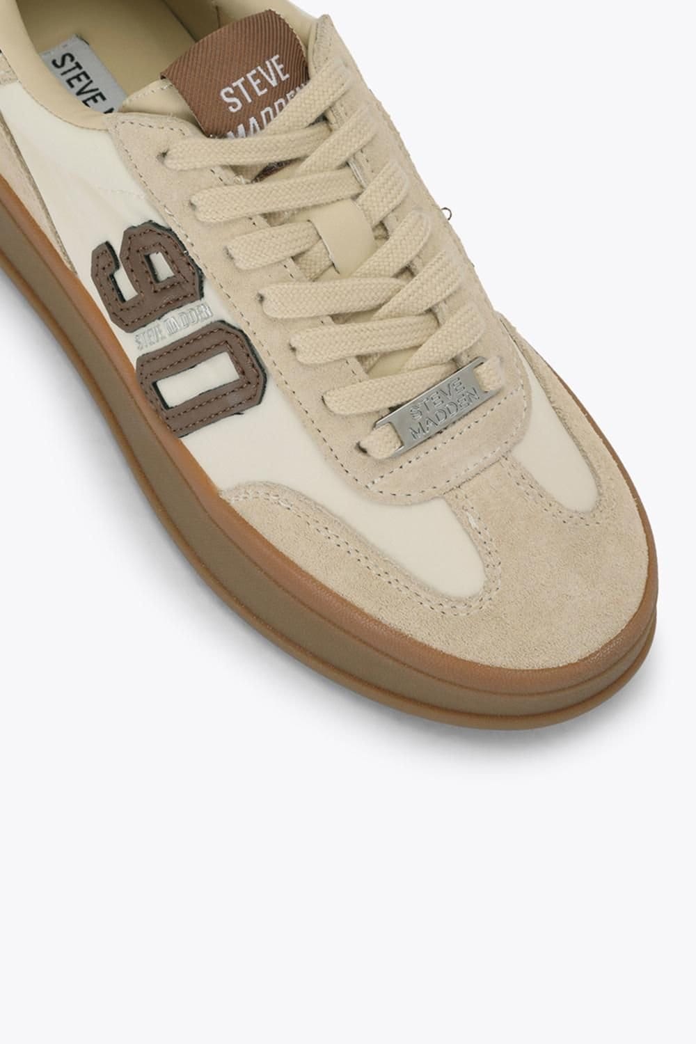 Steve Madden STEVE MADDEN Women's 'Off Track Bone Suede' Trainers in Cream - 4