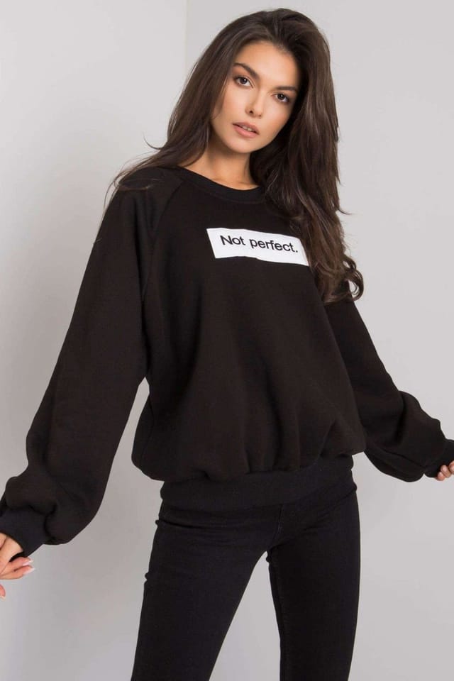 Love Lace Love Lace Women's Cotton Long Sleeve Sweatshirt for Everyday Wear in Black - 2