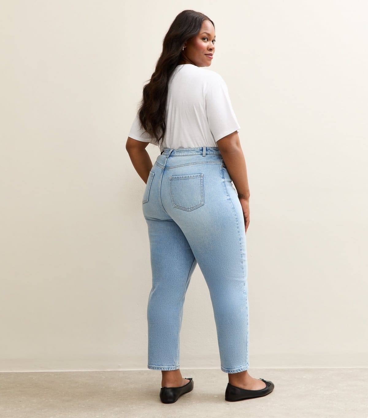 New Look Women's Plus Size Light Blue Mom Jeans Curves New Look - 4