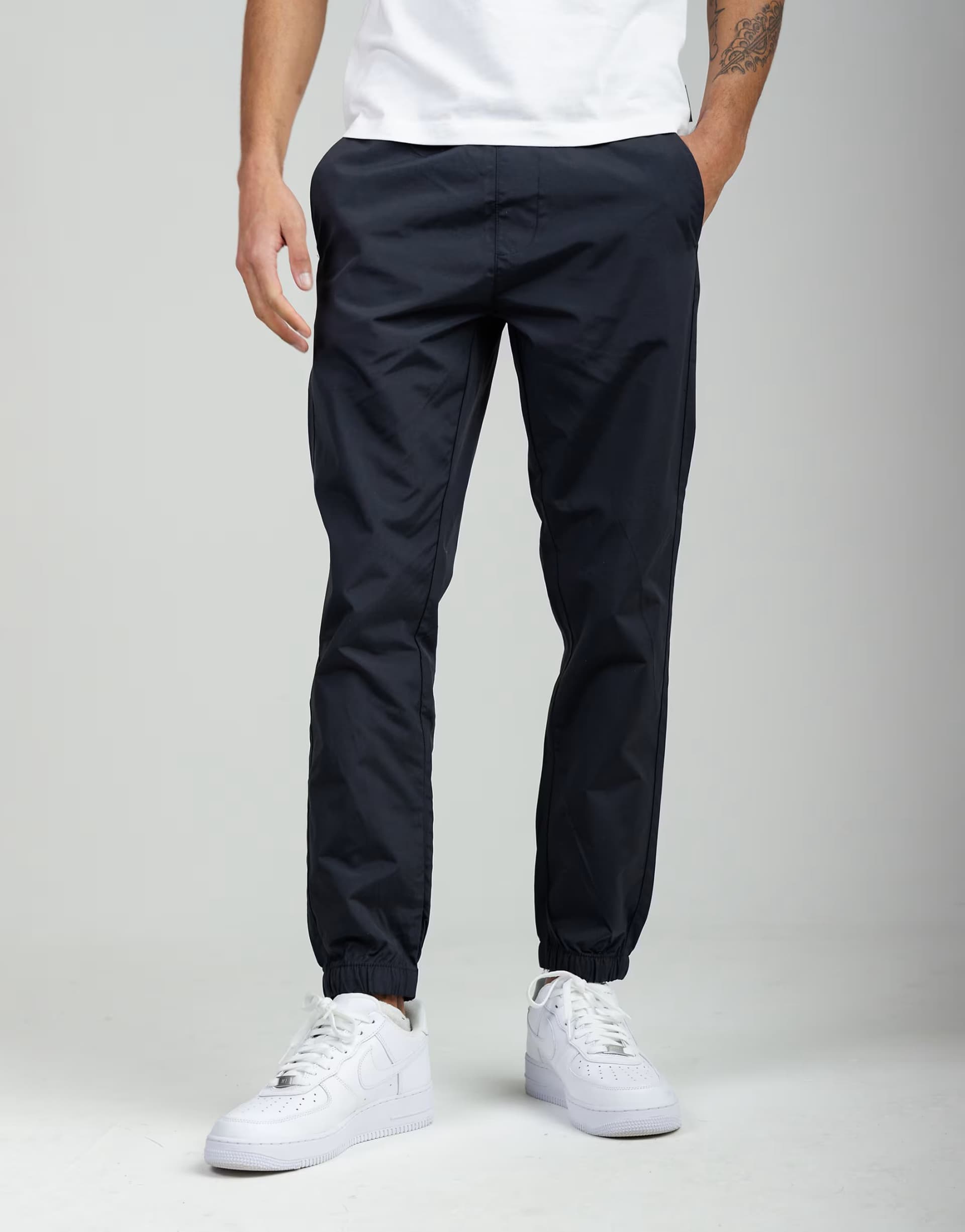 ASOS ASOS Navy Nylon Tech Cuffed Trousers