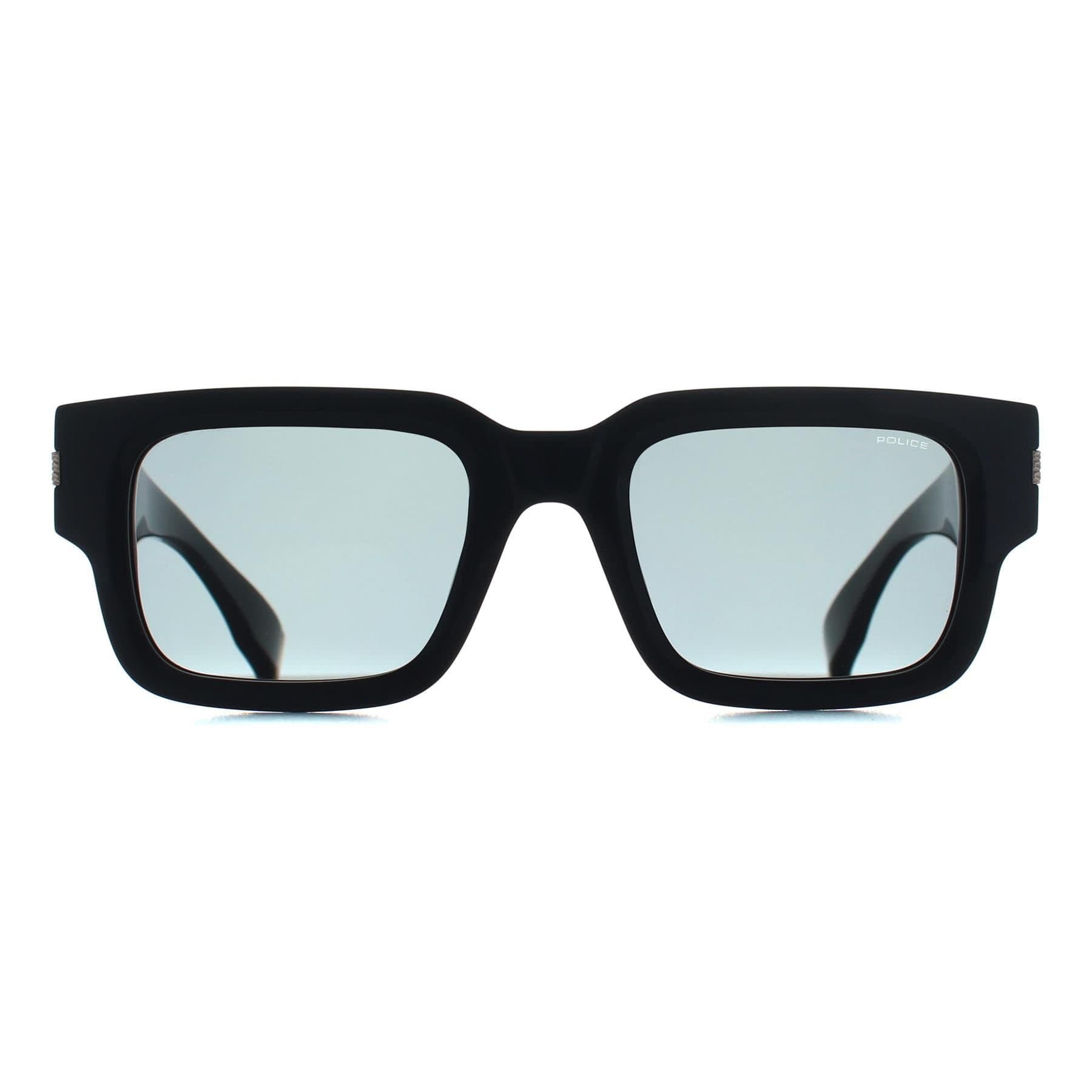 Police Police Men's Square Shiny Black Grey Green SPLP32E G.O.A.T. 1