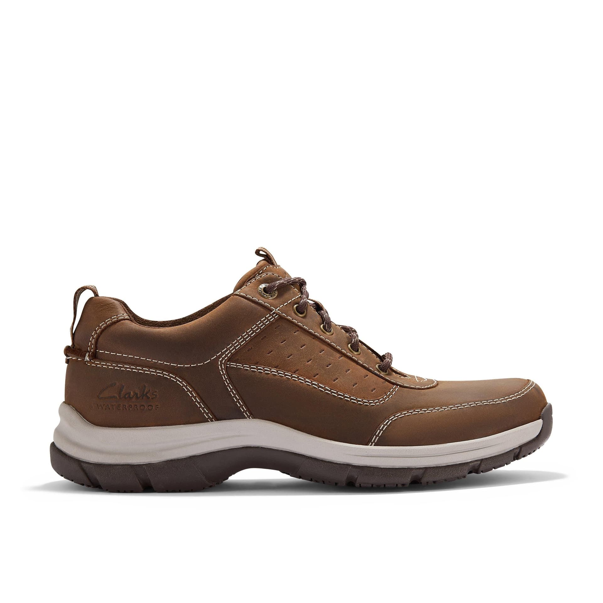 Clarks Clarks Men's Spypath Ox Beeswax Leather Trainers, Walking in Brown