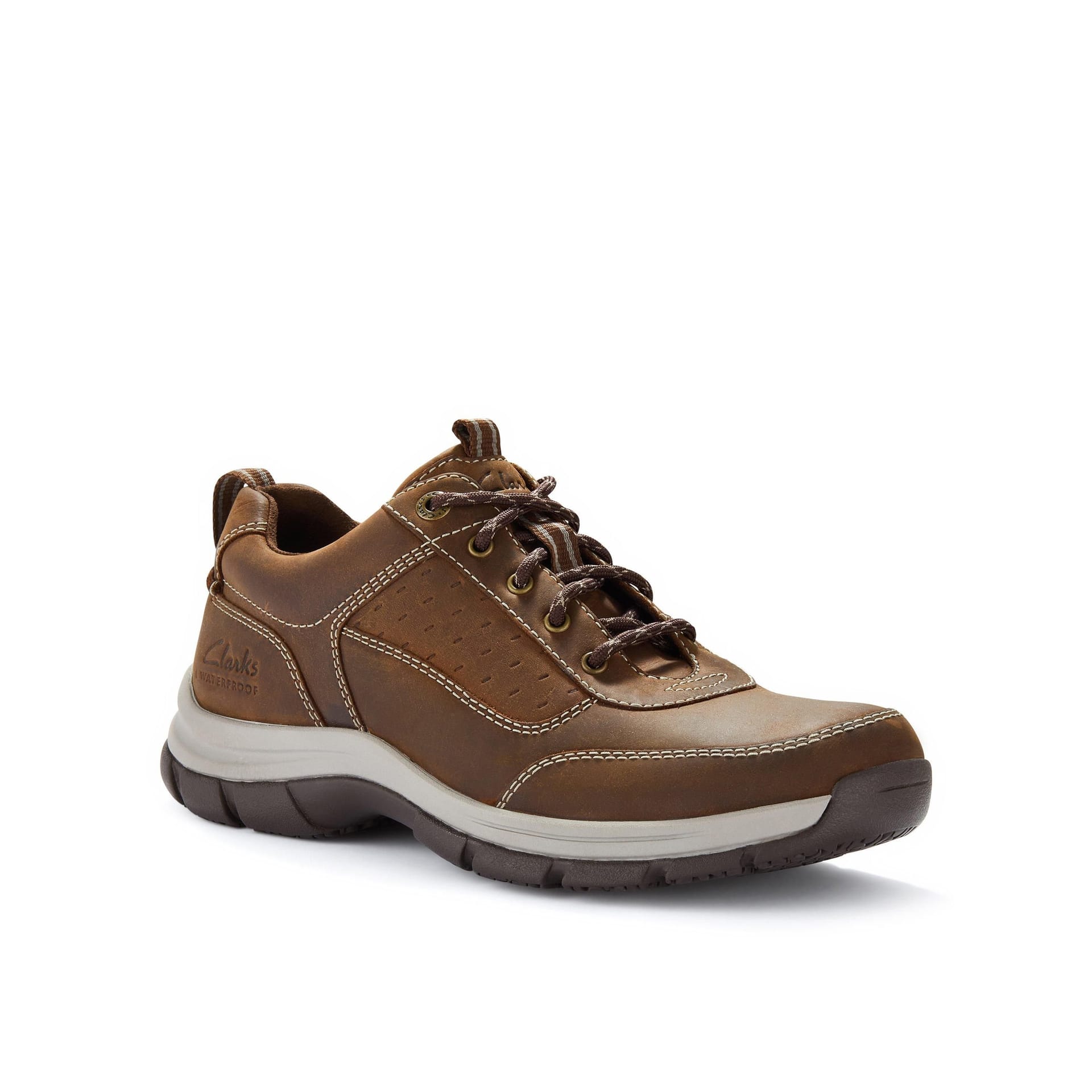 Clarks Clarks Men's Spypath Ox Beeswax Leather Trainers, Walking in Brown - 4
