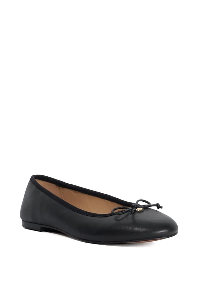 Dune London Dune London Women's 'Helenne' Leather Ballet Pumps in Black - 2