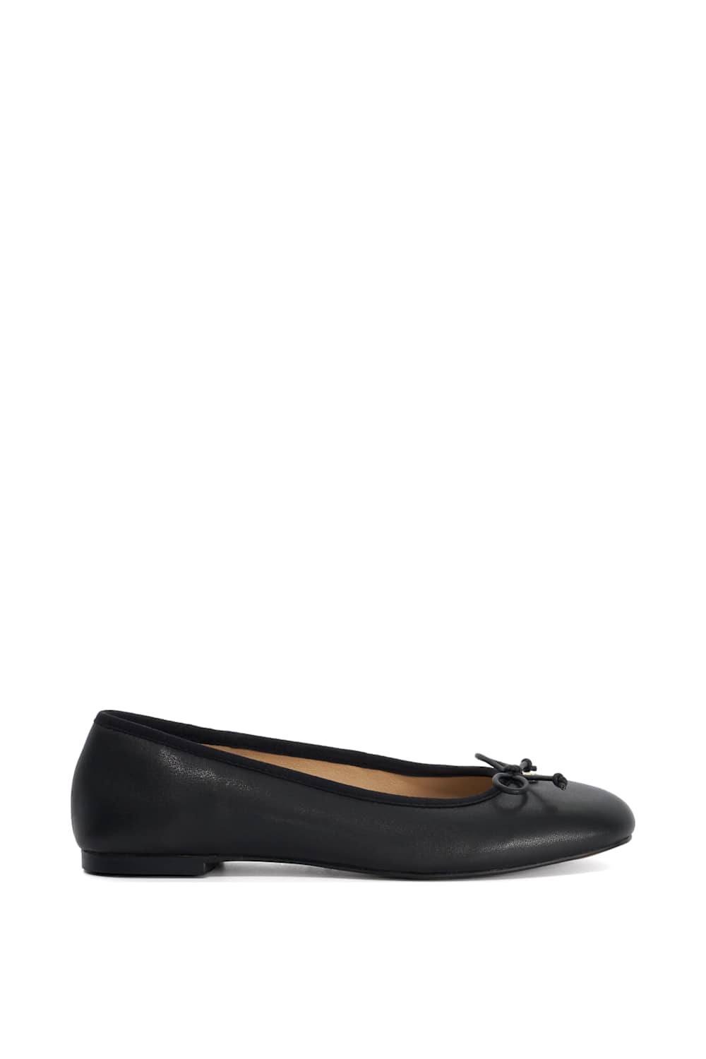 Dune London Dune London Women's 'Helenne' Leather Ballet Pumps in Black - 4