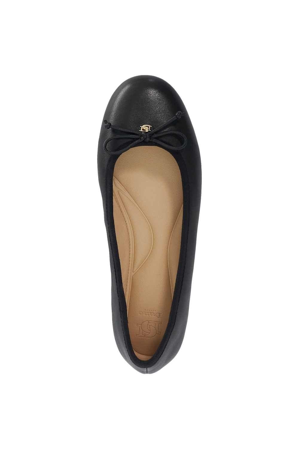 Dune London Dune London Women's 'Helenne' Leather Ballet Pumps in Black - 4