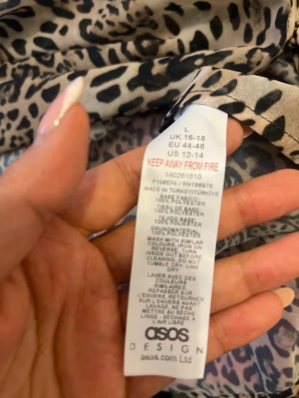 ASOS Design Chiffon fitted leopard print blouse