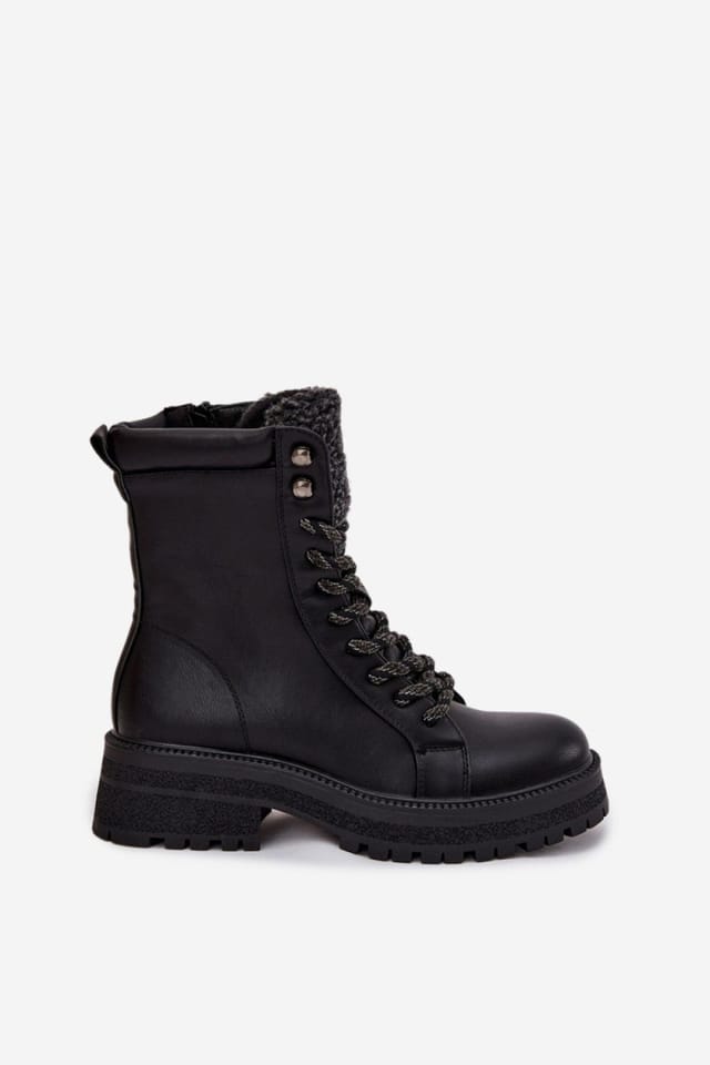 Love Lace Love Lace Women's Trapper Zip Lace Ankle Boots in for Autumn Winter in Black - 2