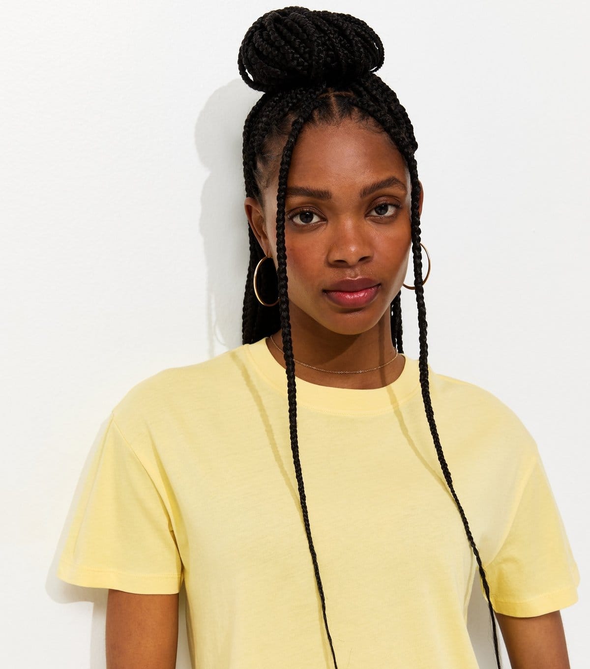 New Look Women's Light Yellow Cotton Boxy Fit T-Shirt New Look - 2