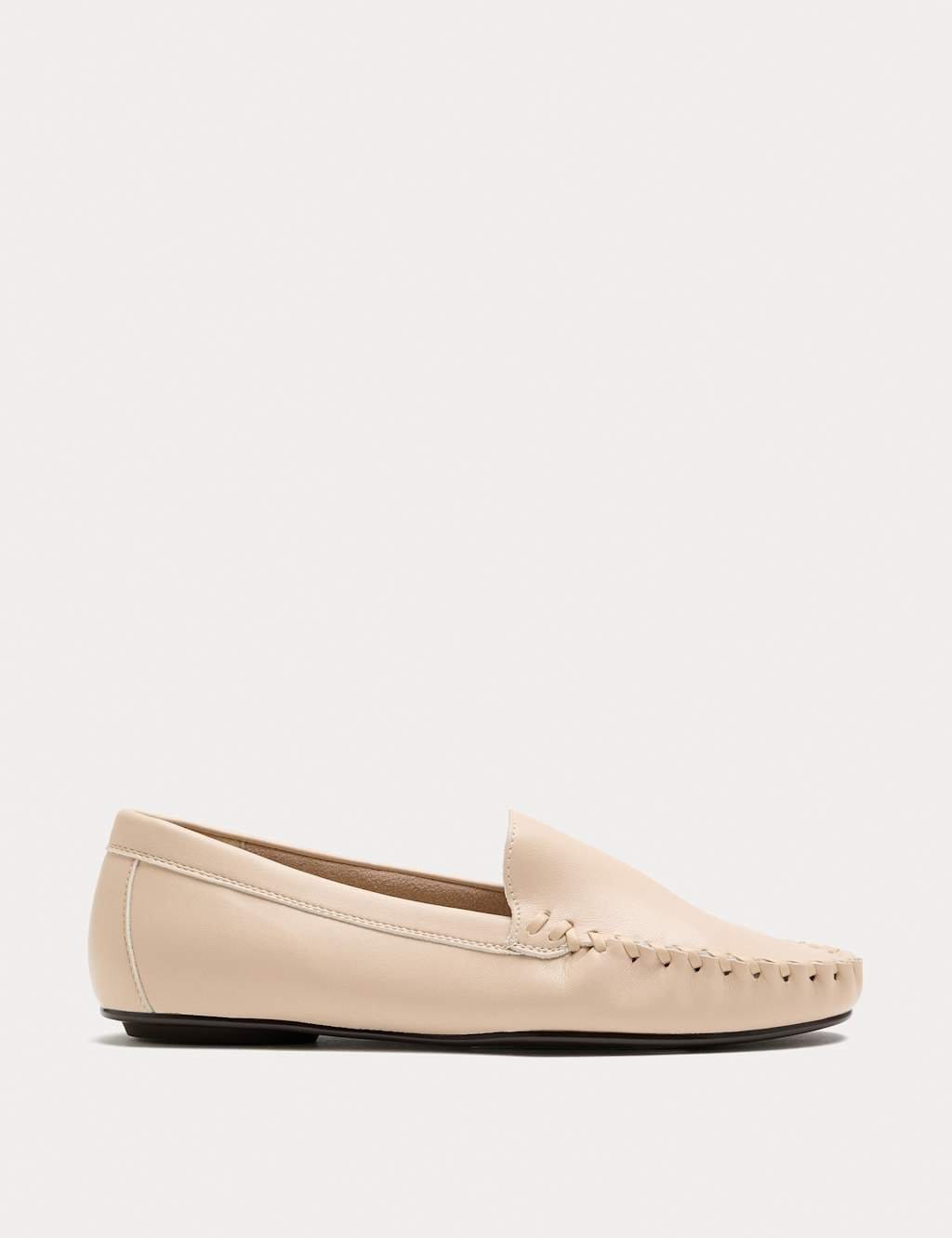 Marks & Spencer M&S Whip Stitch Detail Slip On Loafers White - 1