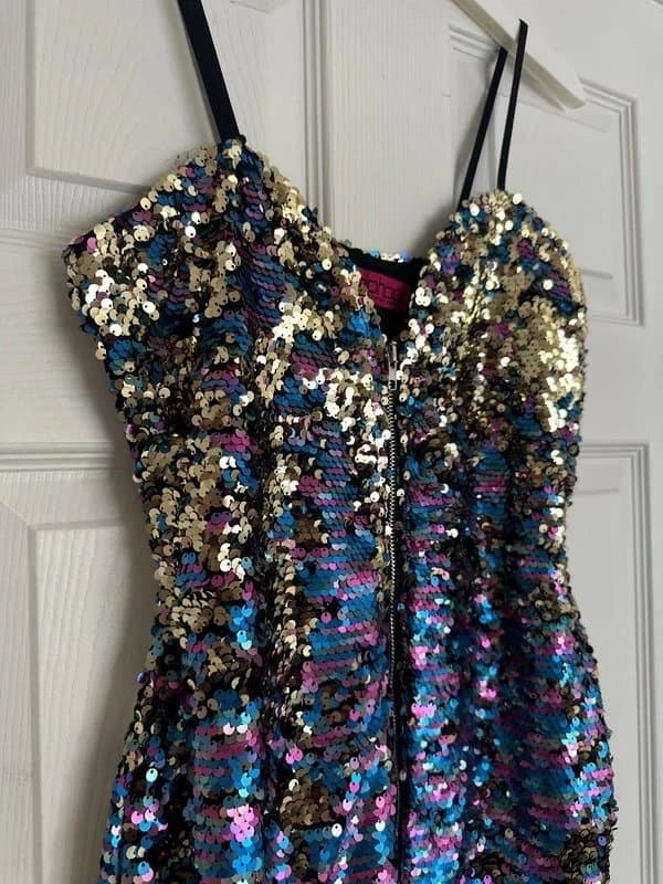 Boohoo Sequin festival mini dress