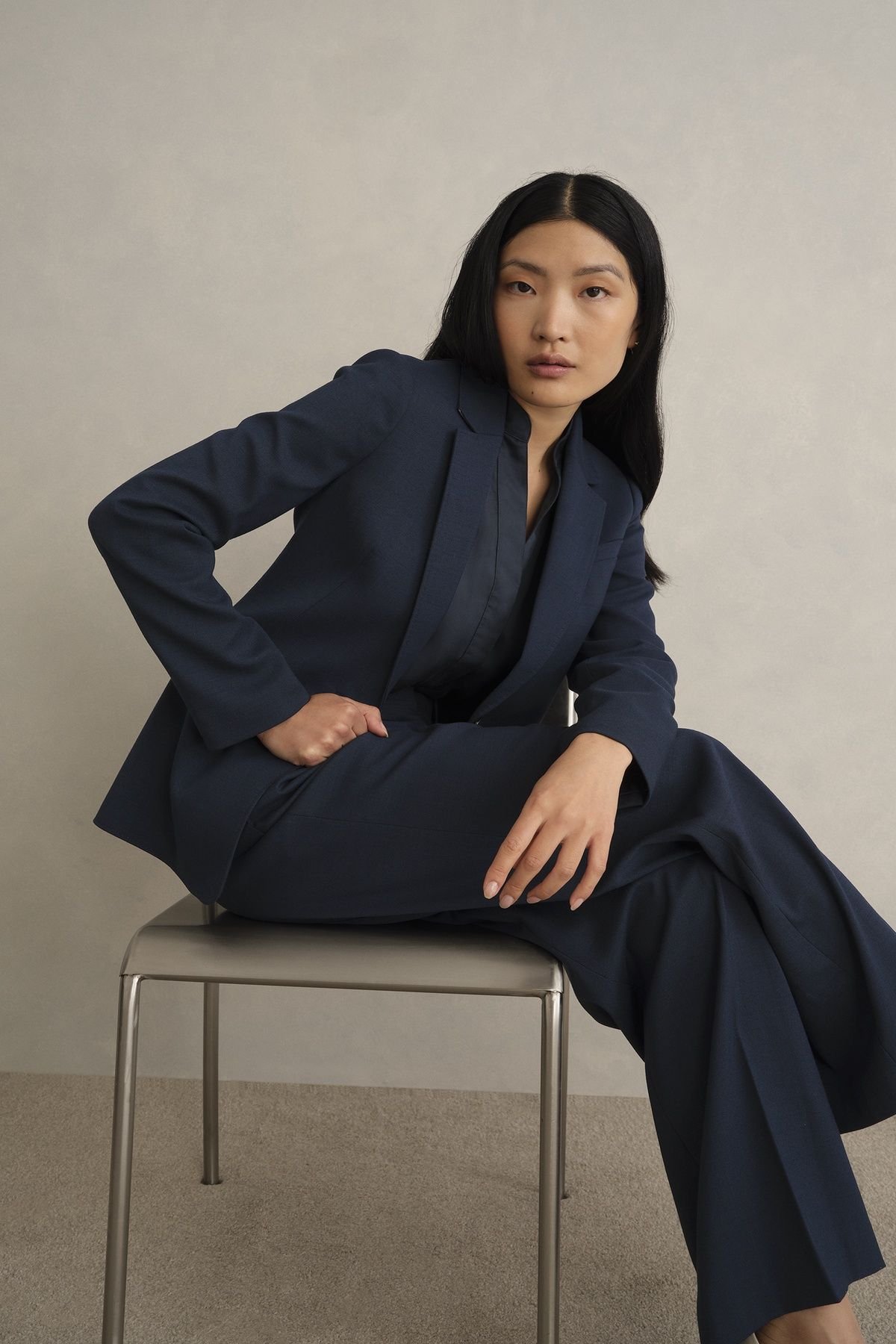 Hobbs London Hobbs London Women's Lauren Blazer in Dark Navy - 3